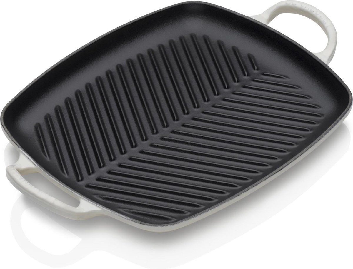 Le Creuset Rechthoekige Grill 30 x 27 Cm Meringue