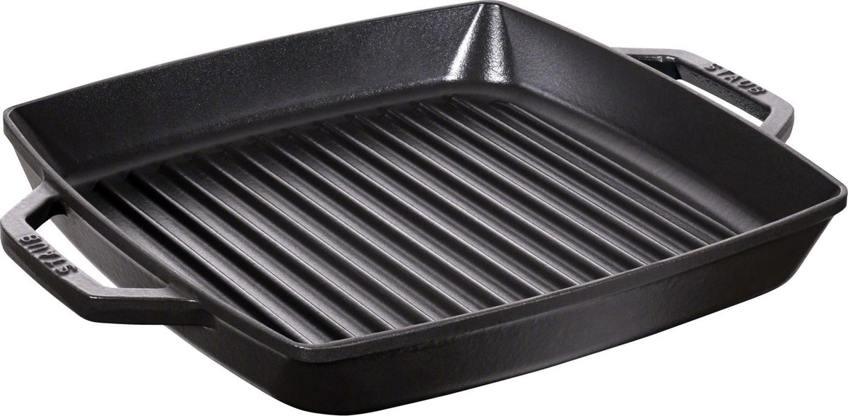 Staub - Grillpan 2 handgrepen 28x28cm zwart
