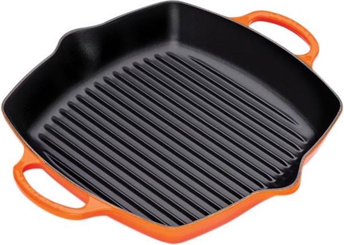 Le Creuset Hoge grill 30cm Oranjerood