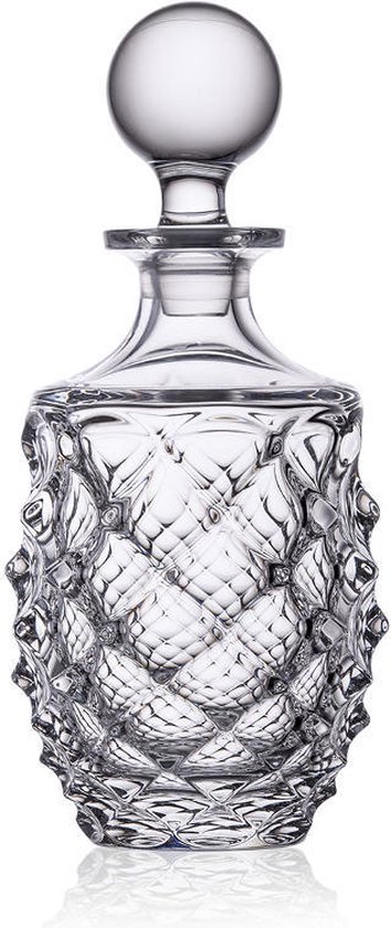 MORRIS luxe karaf - decanter - bottle - Bohemia Crystal 750 ml voor sterk drank zoals whisky