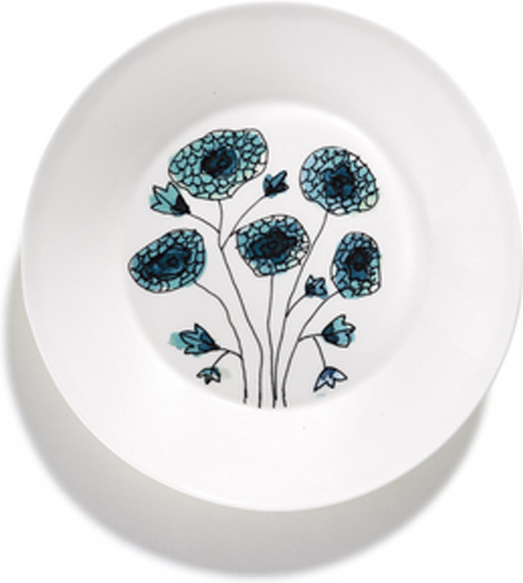 MARNI Midnightflowers - diep bord M Anemone Veniglia 22 cm - 2 stuks