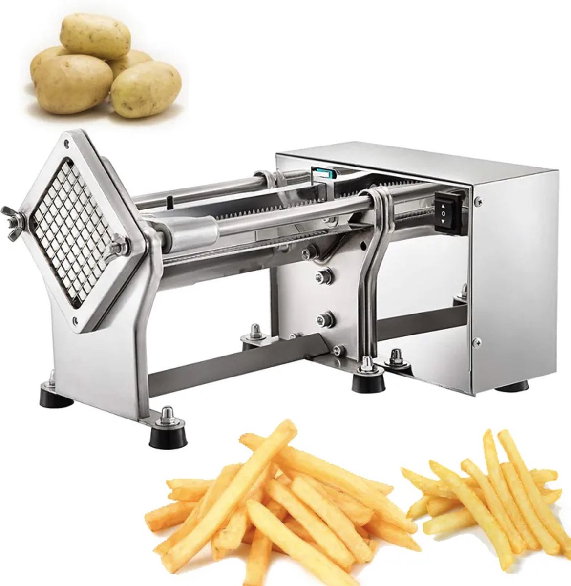 Happyment Frietsnijder - Patatsnijder - Fritessnijder - Aardappelsnijder - Roestvrijstaal