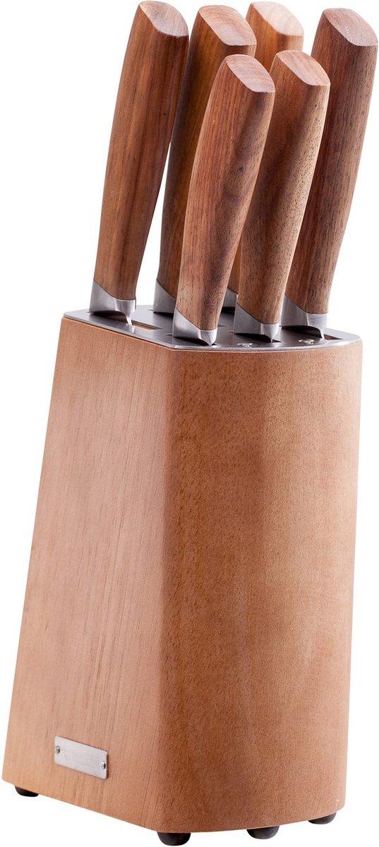 Diamant Sabatier - Babiole - Messenblok - 6delig - Acacia hout - Roestvrijstaal