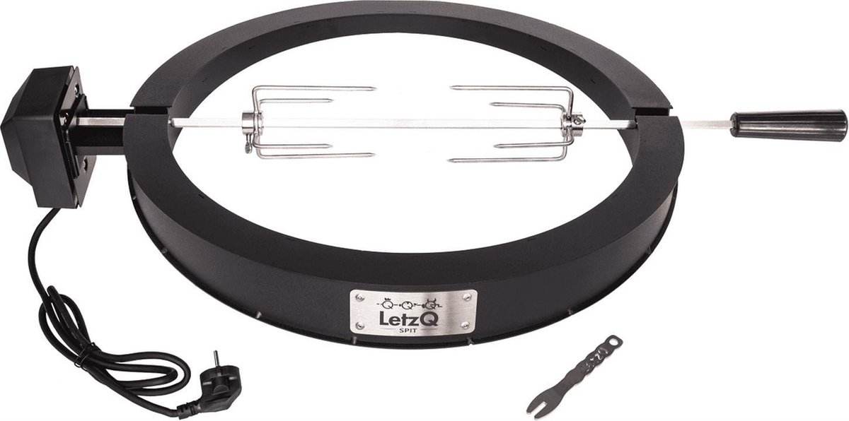 LetzQ Draaispit Rotisserie voor Kamado 13" inch roostermaat - minimax/compact/junior