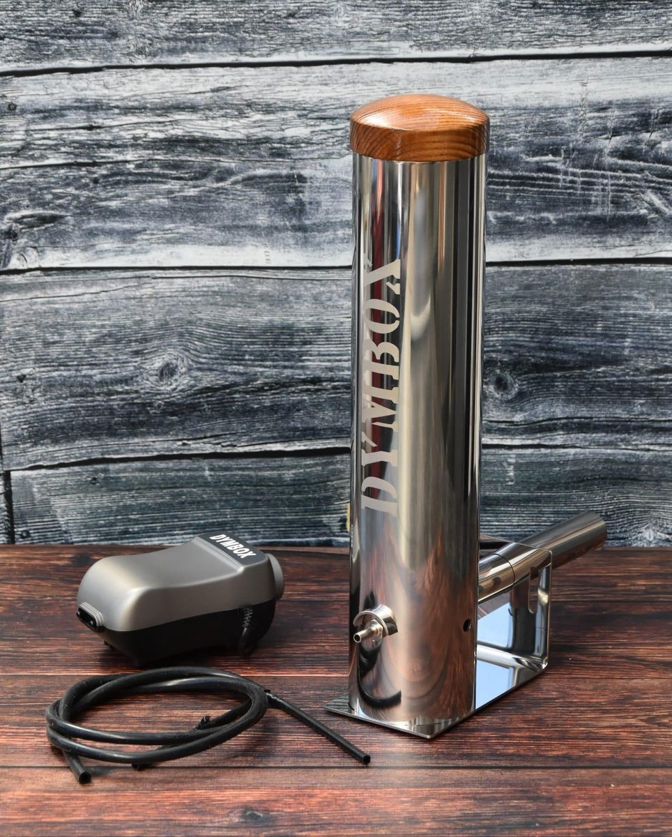 Dymbox 2,3L koud rookgenerator Basic Starters Kit (incl. 4KG beuken rookhout snippers, luchtpomp) voor rookovens rookkasten en BBQ ( cold smoker ) koud rook generator CSG