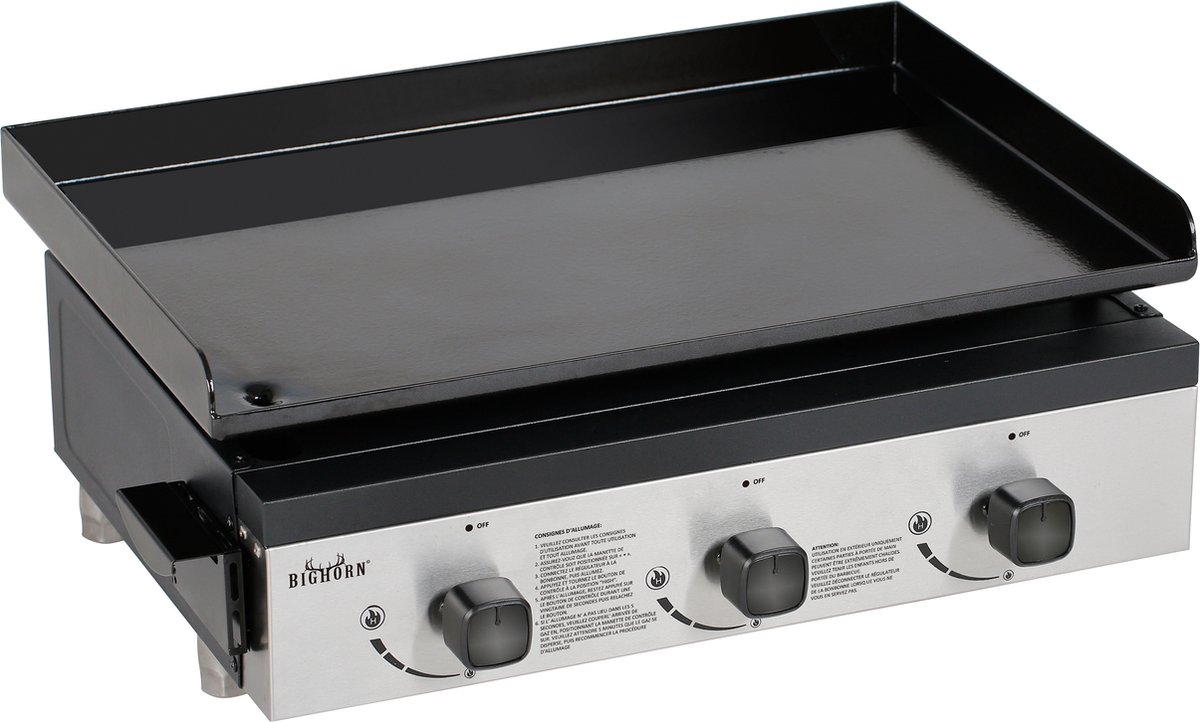 Bighorn Plancha Grill - Gasbarbecue – Tabletop – Draagbaar – 3 Branders