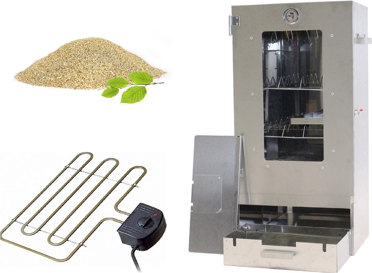 Eurocatch - Rookoven Set - Magnum - met Elektrisch Spiraal - Thermostaat - Rookmot