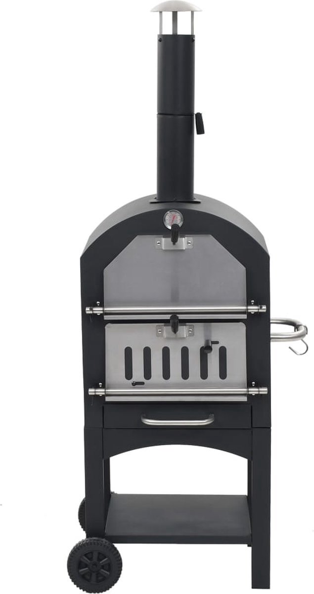 Pizzaoven staand op houtskool incl. pizzasteen, hoogte 157cm