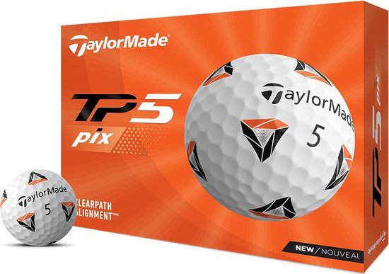 TaylorMade TP5 Pix Golfballen - Wit - 12 Stuks