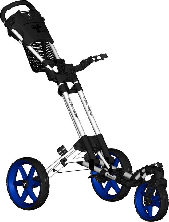 FastFold Flex 360 Golftrolley - Wit Blauw