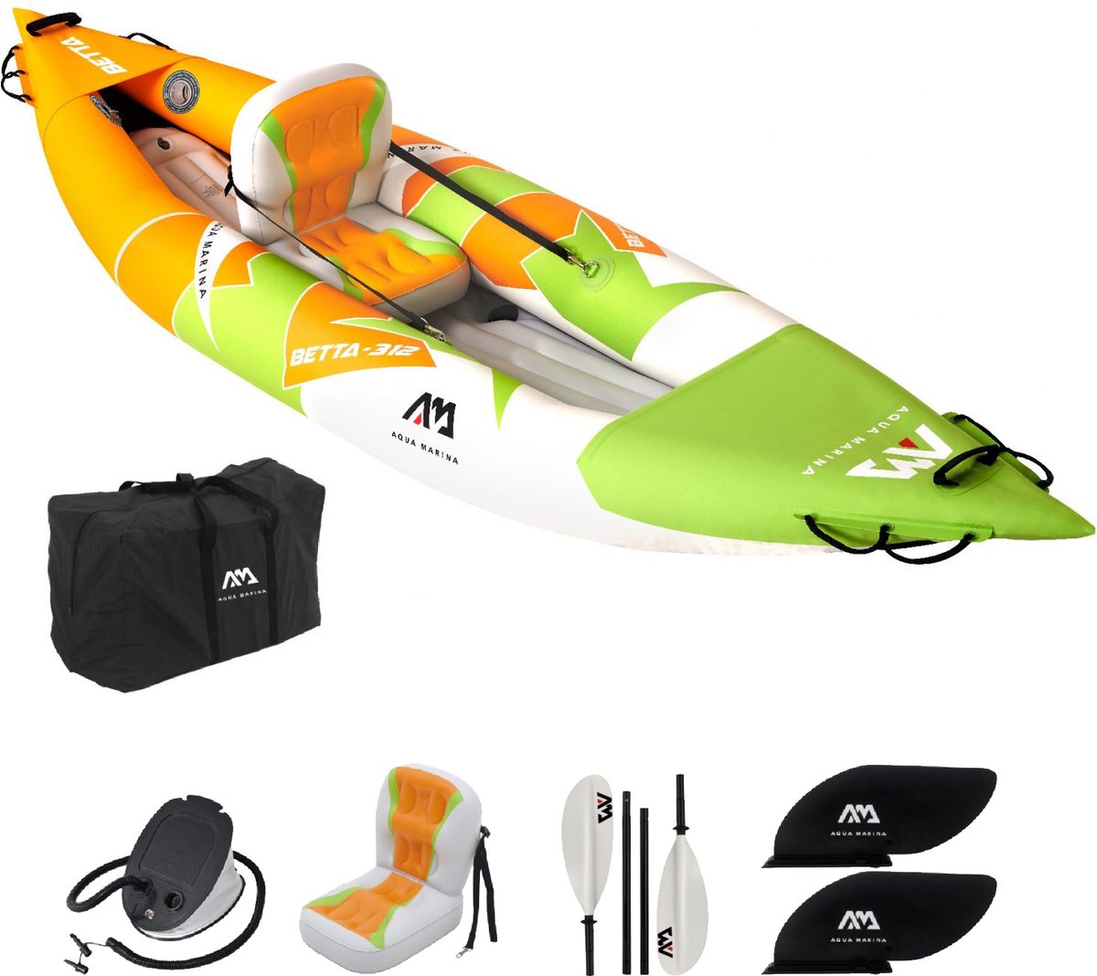 Aqua Marina Betta HM K0 312 Kajak Groen Opblaasbaar - 1 Persoons