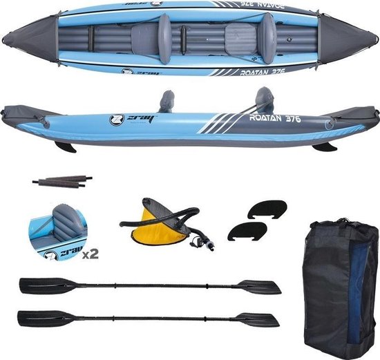 ZRAY ROATAN - Opblaasbare kajak - 2-persoons - Kajak - Genieten - Wateractiviteit - Kano - Dagje uit - Sportief
