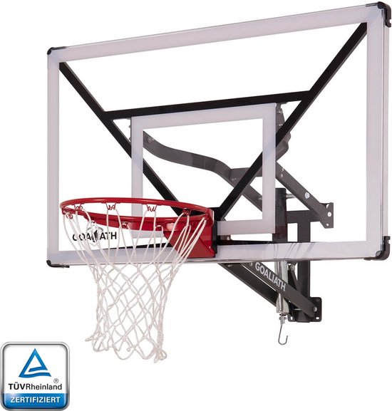 Goaliath GoTek 54 Wall Mount - Muurbevestigd & verstelbaar basketbalbord - 137 x 84 Polycarbonaat Backboard - Verstelbaar naar NBA & FIBA hoogtenormen - 5 jaar garantie