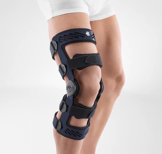 Bauerfeind SecuTec Genu Rigide Kniebrace - 7 - Rechts - Blauw