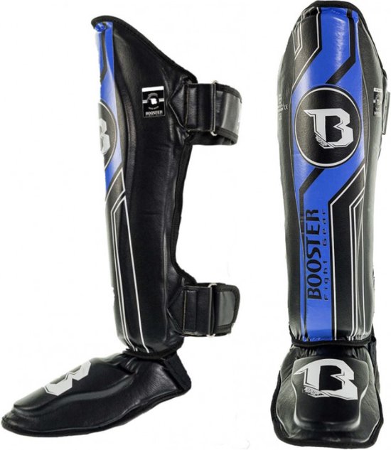 Booster Fightgear scheenbeschermers - BSG V9 BLACK/BLUE - L