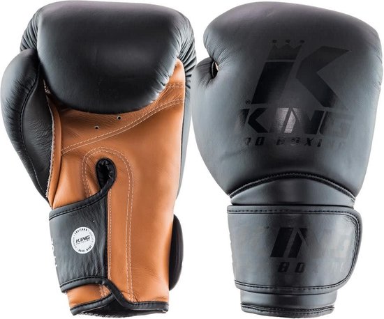 King Pro Boxing - (kick)bokshandschoenen - KPB/BG Star 3 - Zwart/Bruin - 10oz