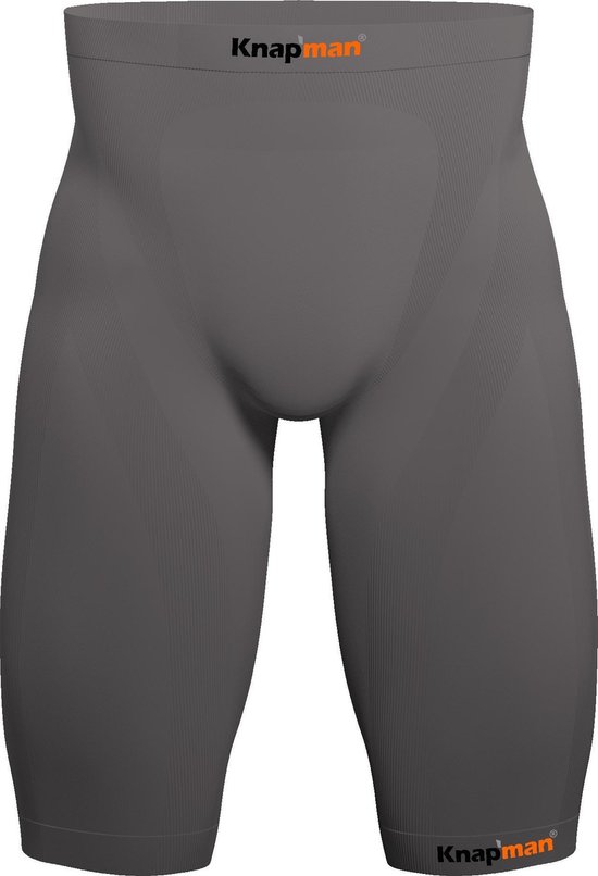 Knapman Zoned Compression Short 45% Grijs | Compressiebroek (Liesbroek) voor Heren | Maat M