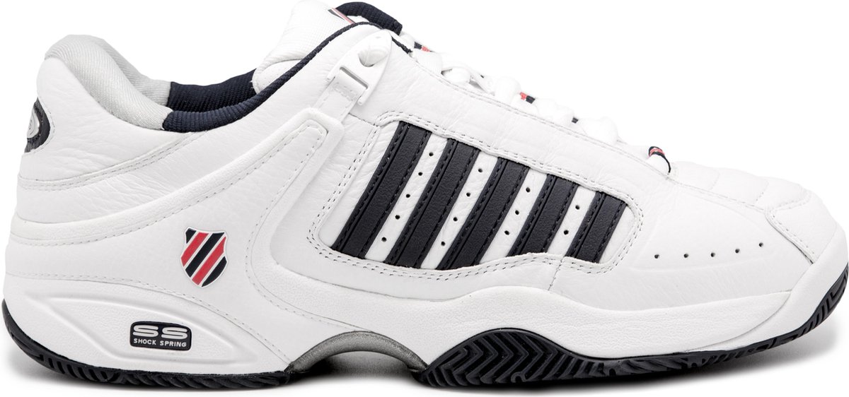 K•Swiss DEFIER RS - WHITE/DRESSBLUES/FIERYRE - Tennisschoenen