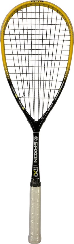 Saxon Aerox 135 squashracket - zwart / geel - snelheid