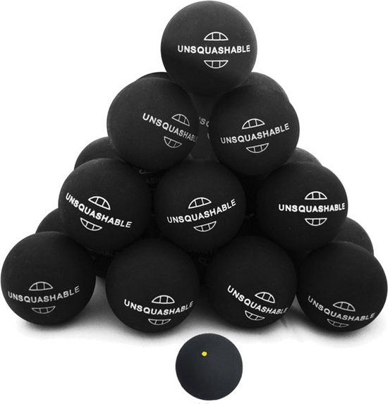 25 squashballen gele stip unsquashable
