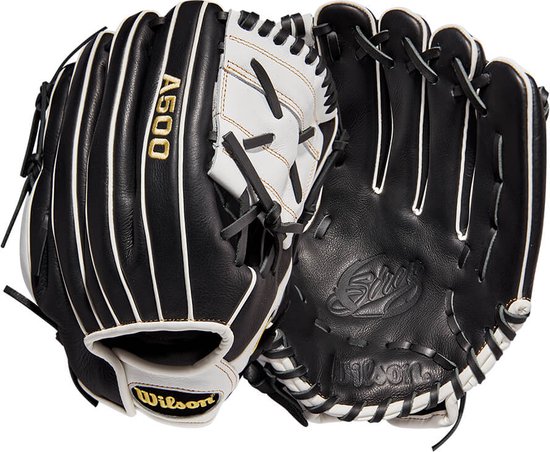 Wilson - MLB - Honkbal - Softbal - A500 - Siren - 2022 - Fastpitch - Softbal Handschoen - Zwart/Wit - 12 inch