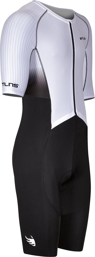BTTLNS trisuit - triathlon pak - PRO Aero trisuit - trisuit korte mouw heren - langeafstand triathlon - Nemean 1.0 - wit - S