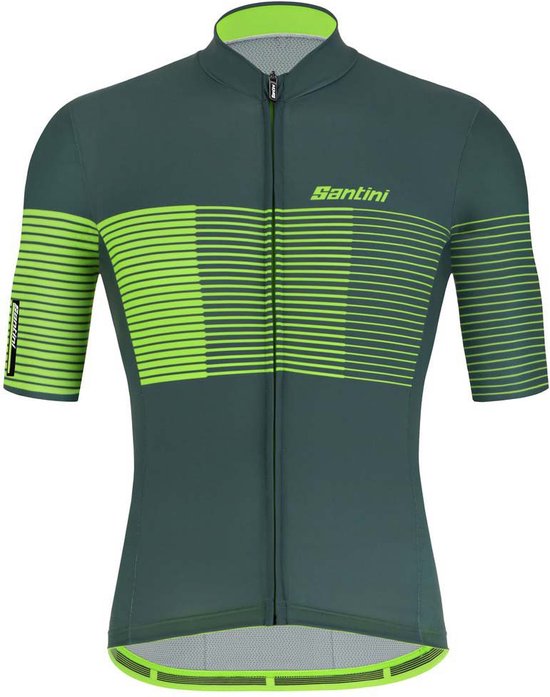 Santini Fietsshirt Korte mouwen Groen Heren - Tono Freccia S/S Jersey Military Green - M