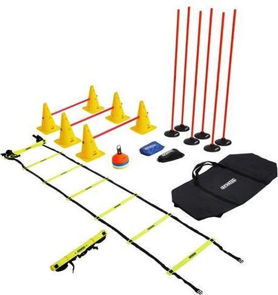 Trainingsset Amateur - trainingsladder - afbakenbollen - sportpalen - weerstandsparachute