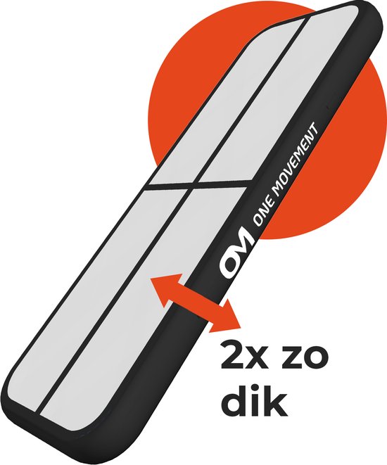 One Movement® Airtrack | 3 meter lang | 20 cm dik | Inclusief elektrische pomp