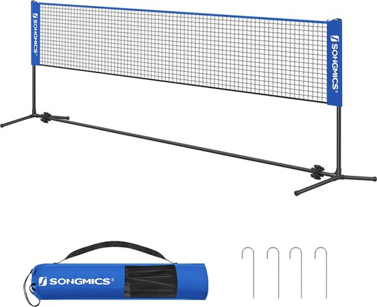 Professional Badmintonnet - Tennisnet - Volleybalnet - Verstelbaar - Draagtas - Blauw - 300 x 103 x 155 cm