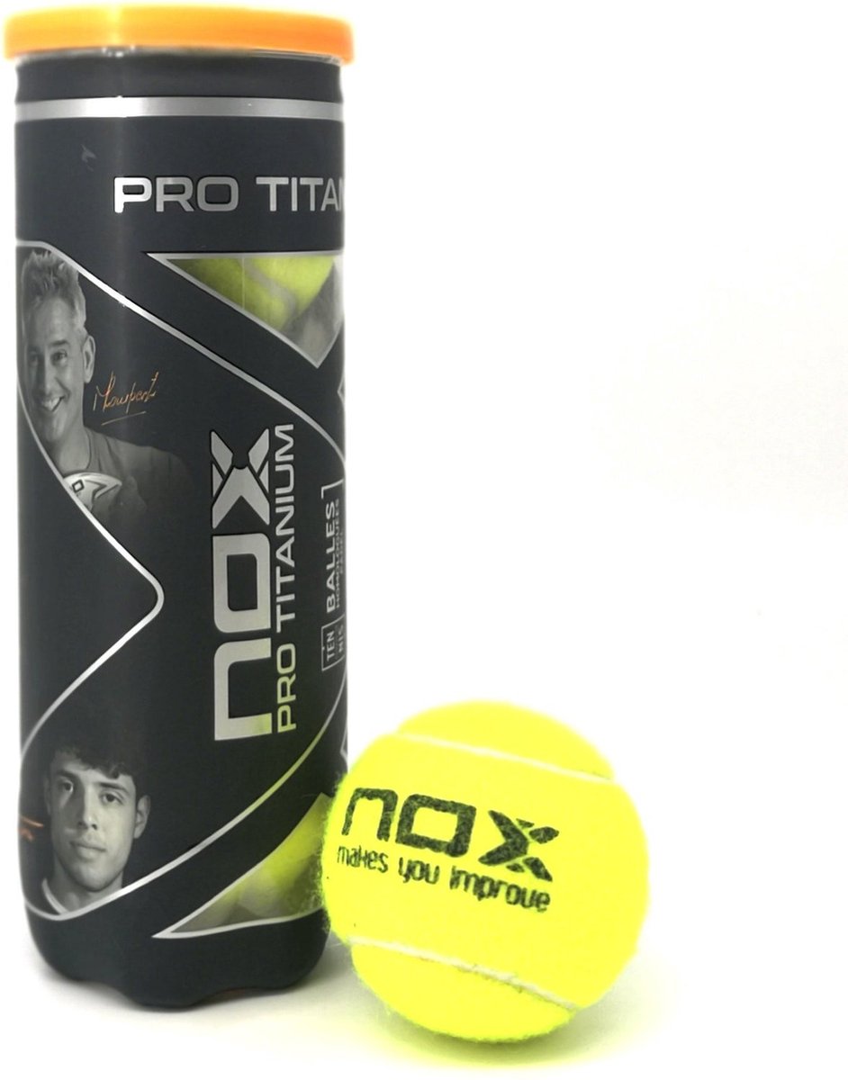 Nox Pro Titanium Padelballen – 3 ballen