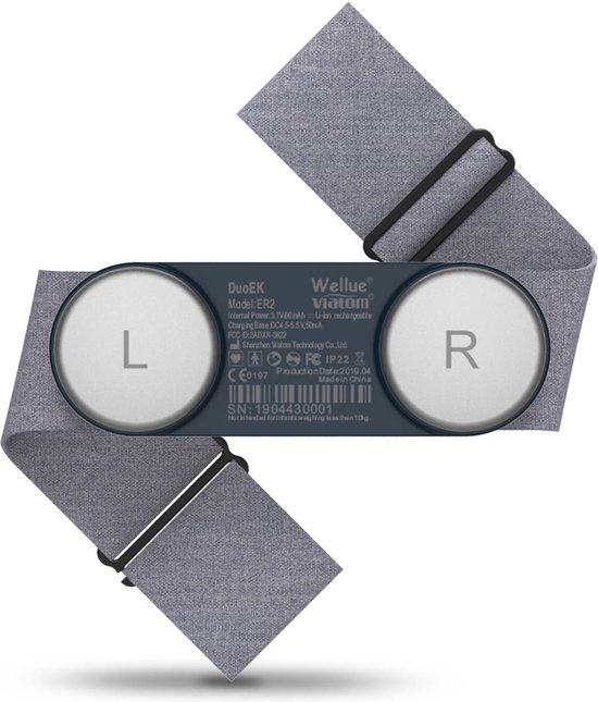 ViAtom DuoEK Persoonlijke ECG-monitor, Draagbare ECG-monitor met Borstband, Bluetooth app voor iOS/Android