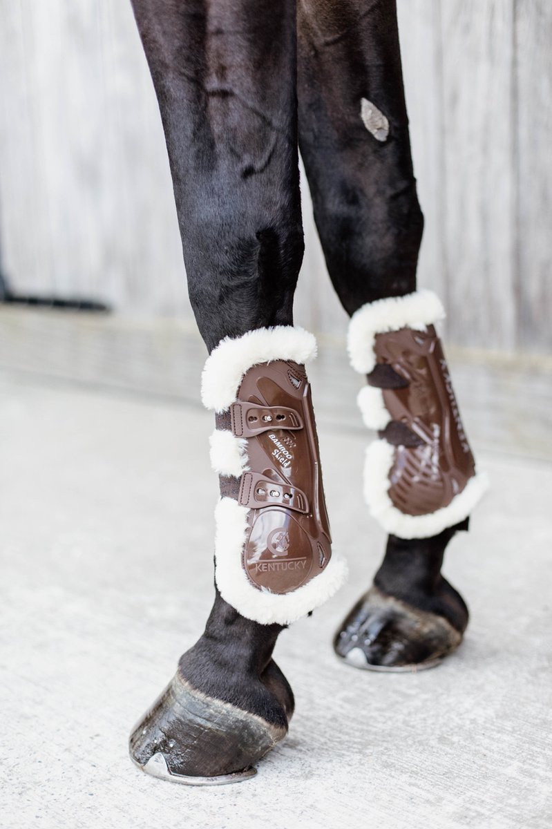 Kentucky Vegan Sheepskin Tendon Boots Bamboo Elastic - Brown - Maat S