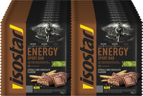 Isostar Energy sportbar chocolate & cereals 20x 3 pack