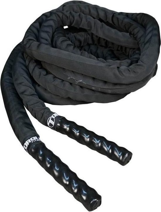 Battlerope - 38mm - 15meter - Zwart - Kunststof