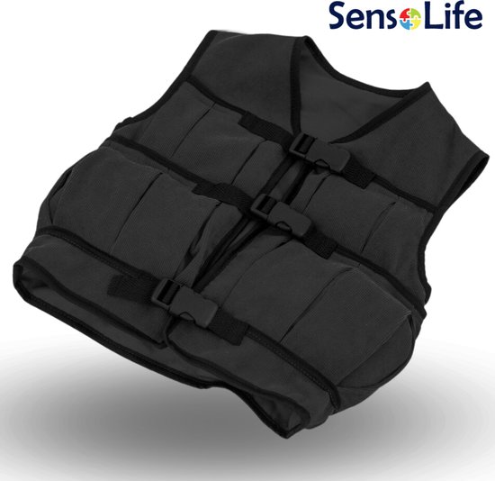 Verzwaringsvest voor kinderen - maat L (140 - 155 cm) - 3,60 kg - zwart