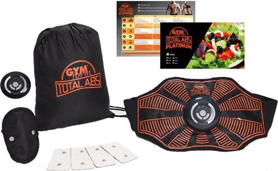 Total Abs Platinum - Waist Trainer - EMS Trainer - Complete Buikspier Oefeningen - Total Body Workout - 9 Workouts - 10 Intensiteitniveau's - Incl. Mini Gordel & Voedingsgids
