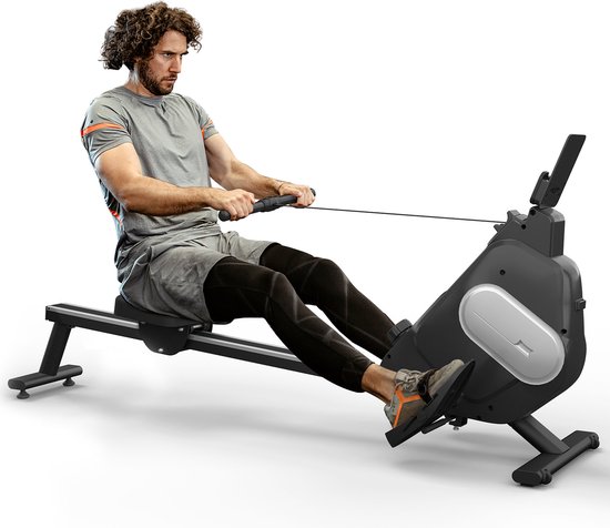 Roeimachine - Magnetische Roeitrainer - met LCD console en 16 weerstandsniveaus - Stil - Zwart