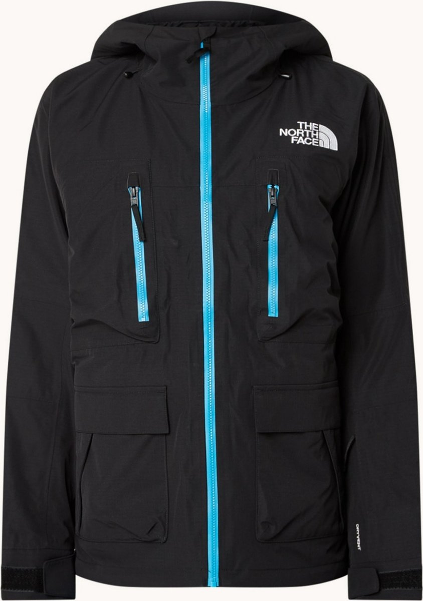 The North Face Dragline softshell jack met capuchon - Zwart/ Blauw - Maat XL