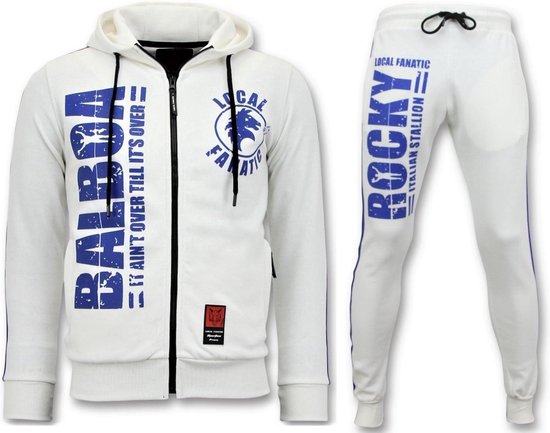 Exclusieve Heren Trainingspak - Rocky Balboa Sport Pak - Wit