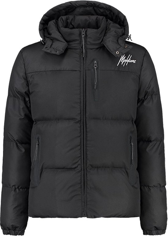 Malelions Sport Counter Puffer Jacket Black Maat L