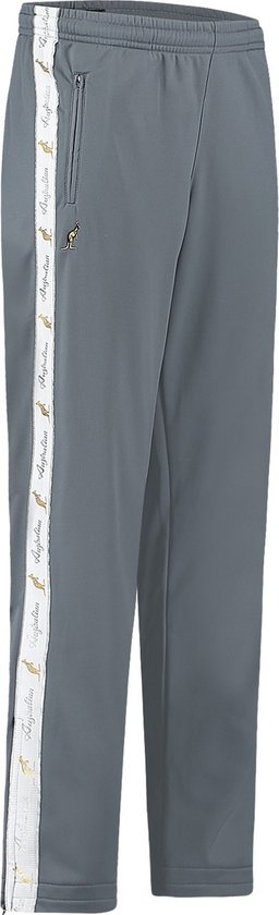 Australian broek met witte bies steel grey en 2 ritsen maat 2XL/54