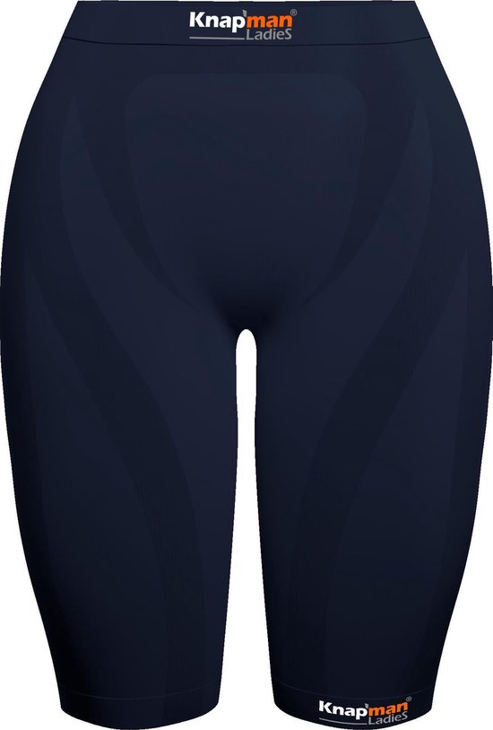 Knapman Ladies Zoned Compression Short 45% Navy Blauw | Compressiebroek (Liesbroek) voor Dames | Maat M