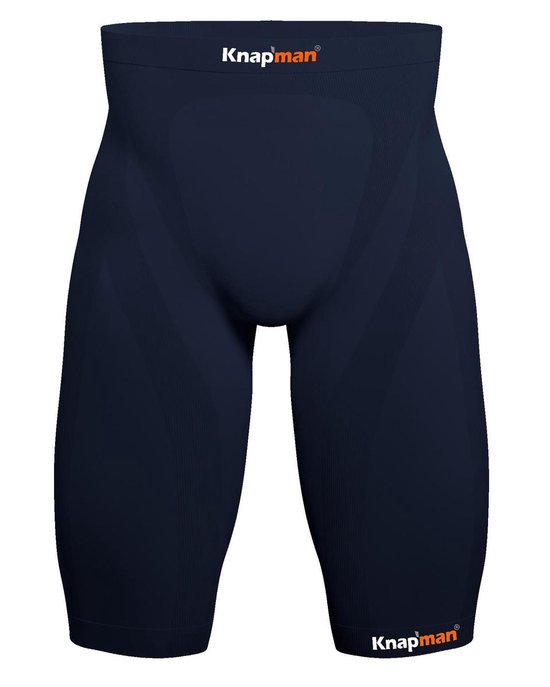 Knapman Zoned Compression Short 45% Navy Blauw | Compressiebroek (Liesbroek) voor Heren | Maat XS