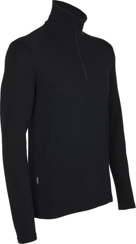 Icebreaker BF260 Tech LS Half Zip - heren - thermoshirt - zwart - maat S
