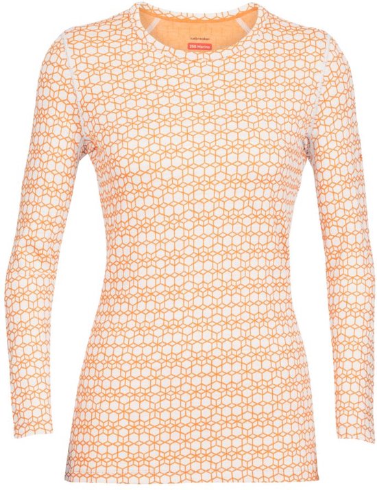 Icebreaker 250 Vertex Ls Crewe Alpine Geo Thermoshirt Dames