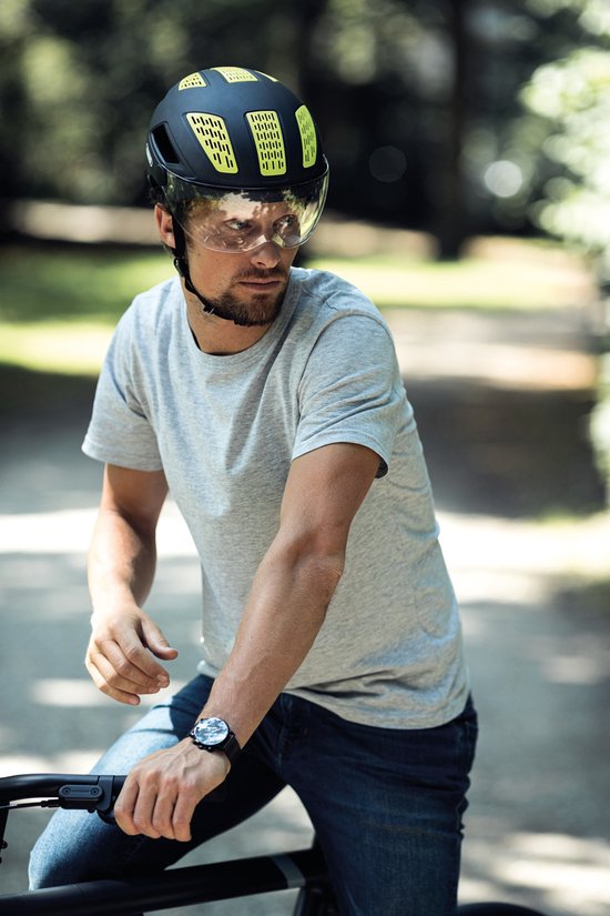 Abus Hyban 2.0 ACE stadsfiets helm - Velvet Black - M