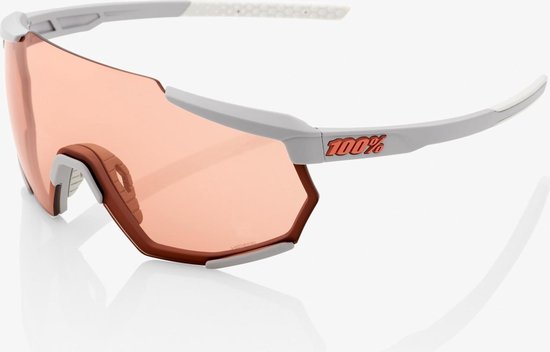 100% RACETRAP® Soft Tact Stone Grey HiPER® Coral Lens (Clear Lens Incl.)
