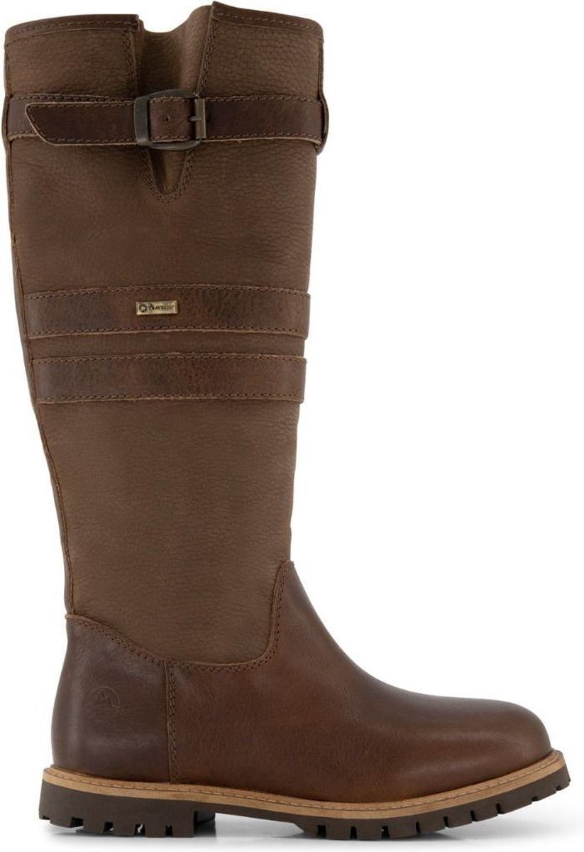 Travelin' Norway - Dames Wolgevoerde Outdoorlaars - Waterdicht en Ademend - Wandellaarzen - Bruin Leer - Maat 39