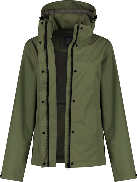 MGO Jane Jacket - Regenjas dames - kort wind- en waterdicht jack - Olijfgroen - Maat S